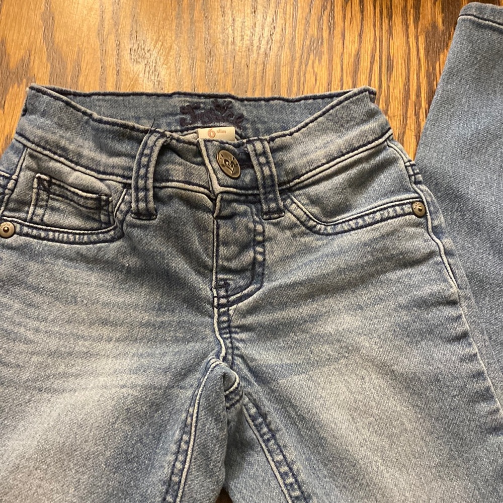 Sz6 Justice blue jeans jaggings